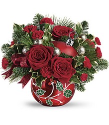 Teleflora's Deck The Holly Ornament Bouquet from Gilmore's Flower Shop in East Providence, RI